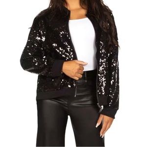 Sequin bomber jacket size women’s XL